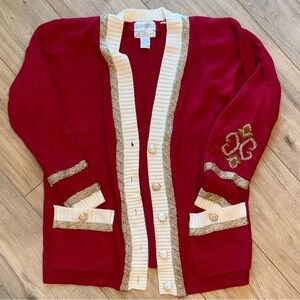 SIDEFFECTS Vintage Long Sleeve Knit Button Down Cardigan Holiday Sweater